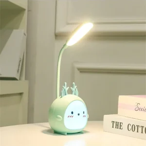 Đèn Hình Thú Dễ Thương Đèn LED Để Bàn Có Thể Gập Lại Mờ Có Thể Điều Chỉnh USB Để Bàn Ba Màu Nhiệt Độ Có Thể Điều Chỉnh Học Tập Đèn Di Động - Hình 2