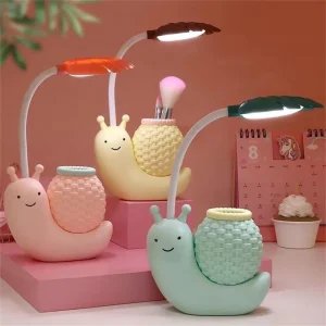 Đèn Hoạt Hình LED Ốc Để Bàn Trẻ Em Phòng Ngủ Đèn Ngủ Đọc Sách Học Sinh Nhật Quà Tặng Giáng Sinh Đồ Trang Trí Nhà Cửa Bảo Vệ Mắt - Hình 2