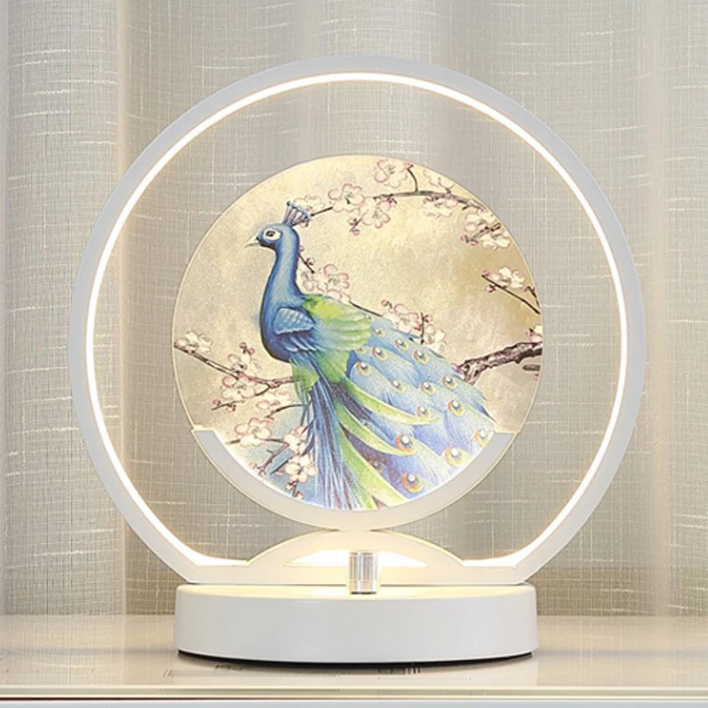 Đèn Hướng Dẫn Sử Dụng Âm Trần Trung Quốc Con Công Hình Đèn Ngủ LED Acrylic Để Bàn Trang Trí Nhà Ấm Áp Phòng Ngủ Lãng Mạn Đèn Bàn Học - Hình 3 Đèn Hướng Dẫn Sử Dụng Âm Trần Trung Quốc Con Công Hình Đèn Ngủ LED Acrylic Để Bàn Trang Trí Nhà Ấm Áp Phòng Ngủ Lãng Mạn Đèn Bàn Học - Hình 3