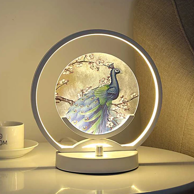 Đèn Hướng Dẫn Sử Dụng Âm Trần Trung Quốc Con Công Hình Đèn Ngủ LED Acrylic Để Bàn Trang Trí Nhà Ấm Áp Phòng Ngủ Lãng Mạn Đèn Bàn Học Đèn Hướng Dẫn Sử Dụng Âm Trần Trung Quốc Con Công Hình Đèn Ngủ LED Acrylic Để Bàn Trang Trí Nhà Ấm Áp Phòng Ngủ Lãng Mạn Đèn Bàn Học
