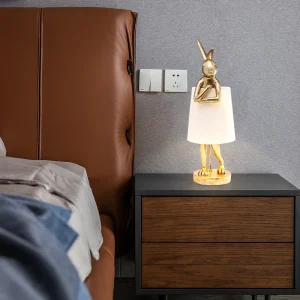 Đèn Kawaai Thỏ Đèn Bàn Cho Phòng Ngủ Đồ Trang Trí Đầu Giường Thỏ Để Bàn Quà Tặng Giáng Sinh Phòng Bé Gái Đáng Yêu Đèn Ngủ - Hình 4