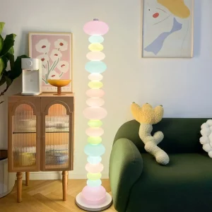 Đèn Kẹo dây cầu vồng đèn sàn sáng tạo macaron cô gái phòng ngủ đèn bàn kính sofa phòng khách bên bầu không khí đèn