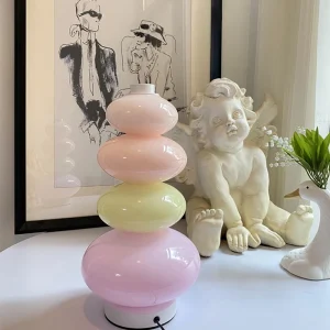 Đèn Kẹo dây cầu vồng đèn sàn sáng tạo macaron cô gái phòng ngủ đèn bàn kính sofa phòng khách bên bầu không khí đèn - Hình 4