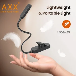 Đèn Kẹp Sách Đèn Hổ Phách Đèn Đọc Sách Cho Giường Sạc Kẹp Cho Trẻ Em Chạy Bằng Pin Đèn LED Nhỏ Học Sinh Ban Đêm - Hình 4
