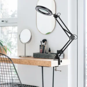Đèn Kính Lúp Chiếu Sáng 3 Chế Độ Màu Sắc Kính Lúp LED Có Chân Đế Để Sửa Chữa/Tác Phẩm/Đèn Bàn/Chăm Sóc Da Dụng Cụ Làm Đẹp - Hình 3