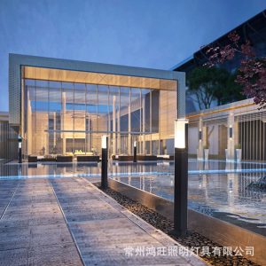 Đèn LED chiếu sáng bãi cỏ Biệt thự tối giản hiện đại Đèn sân vườn Đèn cảnh quan sân vườn Đèn đường sân vườn ngoài trời Đèn cắm cỏ - Hình 4