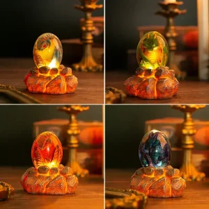 Đèn LED Dạ Quang Dung Nham Trứng Rồng Đèn Ngủ Phòng Ngủ Đầu Giường Trang Trí Trứng Khủng Long Lưu Niệm Quà Tặng Đèn Bàn - Hình 2