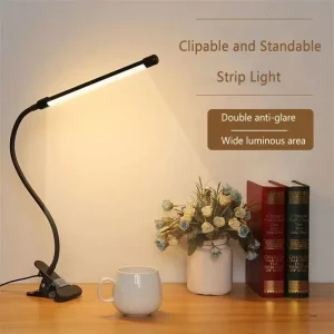 Đèn LED dạng kẹp, đèn bàn ký túc xá sinh viên, phòng ngủ, máy tính để bàn, đèn đọc sách đầu giường, đèn bàn nhỏ bảo vệ mắt, màu đen - Hình 2