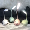Đèn LED Để Bàn Cho Phòng Ngủ Trẻ Em Đèn Mèo Dễ Thương Sạc USB Kawaii Để Bàn Linh Hoạt Có Thể Gập Lại Hoạt Hình Để Bàn Bé Gái quà Tặng