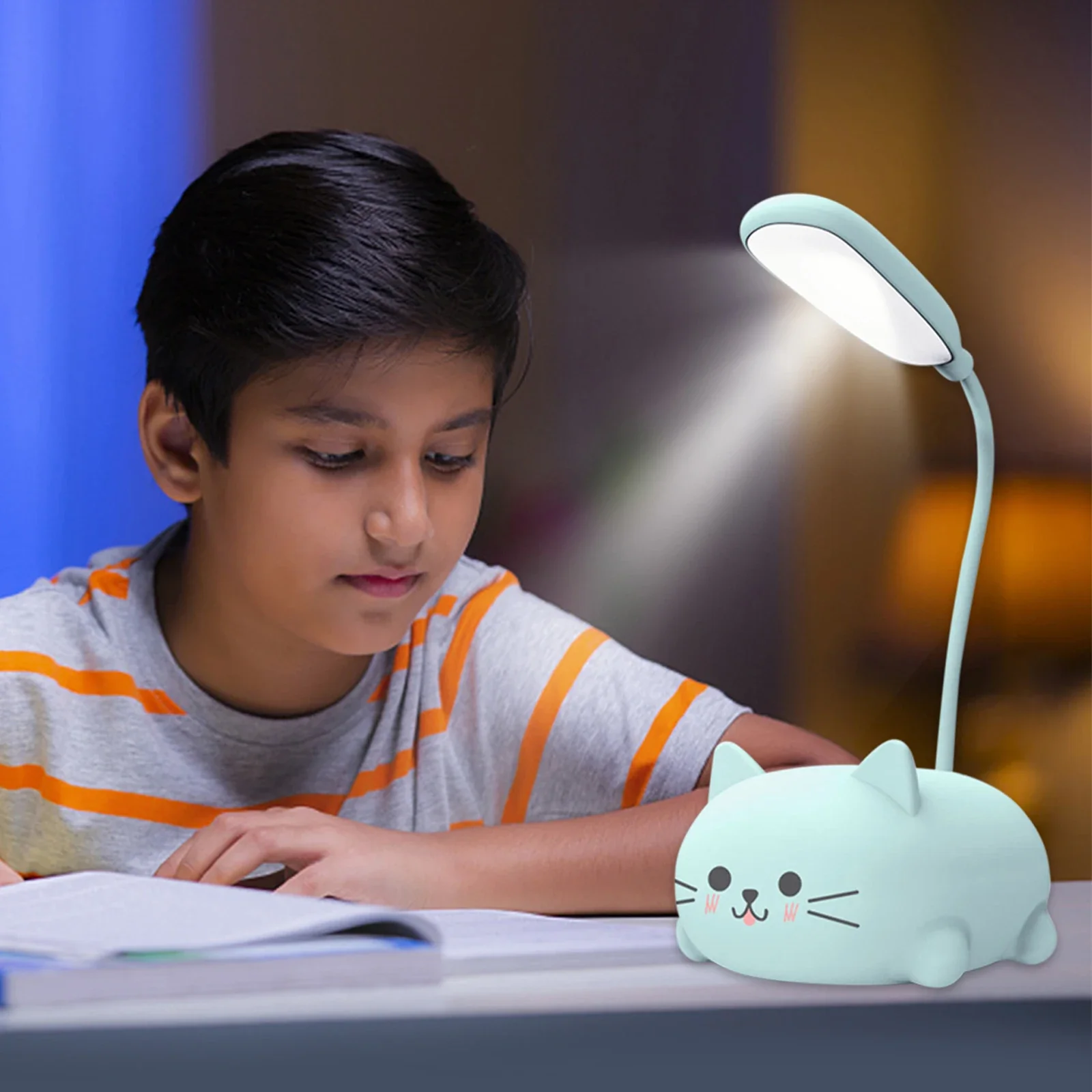 Đèn LED Để Bàn Cho Phòng Ngủ Trẻ Em Đèn Mèo Dễ Thương Sạc USB Kawaii Để Bàn Linh Hoạt Có Thể Gập Lại Hoạt Hình Để Bàn Bé Gái quà Tặng - Hình 2 Đèn LED Để Bàn Cho Phòng Ngủ Trẻ Em Đèn Mèo Dễ Thương Sạc USB Kawaii Để Bàn Linh Hoạt Có Thể Gập Lại Hoạt Hình Để Bàn Bé Gái quà Tặng - Hình 2