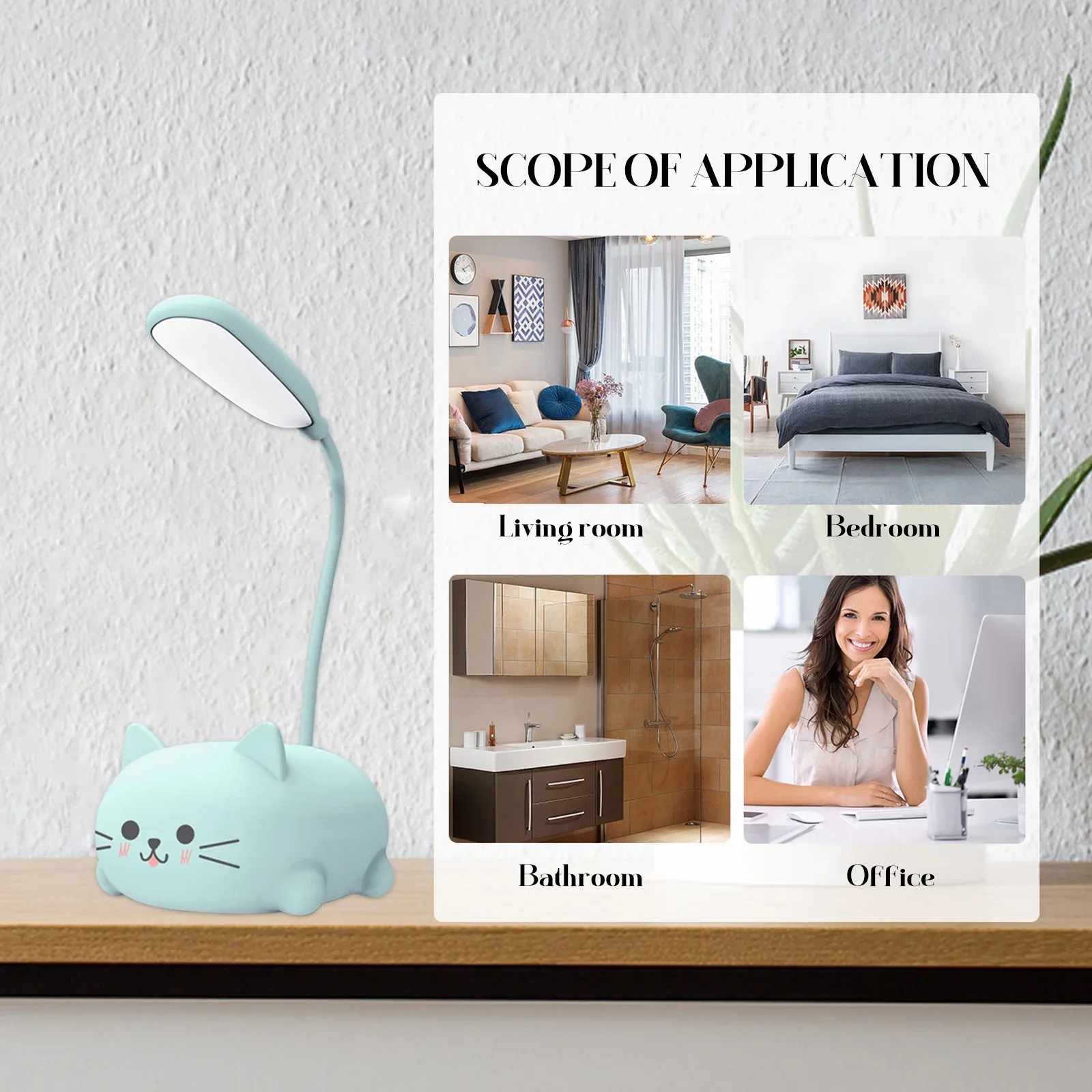 Đèn LED Để Bàn Cho Phòng Ngủ Trẻ Em Đèn Mèo Dễ Thương Sạc USB Kawaii Để Bàn Linh Hoạt Có Thể Gập Lại Hoạt Hình Để Bàn Bé Gái quà Tặng - Hình 4 Đèn LED Để Bàn Cho Phòng Ngủ Trẻ Em Đèn Mèo Dễ Thương Sạc USB Kawaii Để Bàn Linh Hoạt Có Thể Gập Lại Hoạt Hình Để Bàn Bé Gái quà Tặng - Hình 4