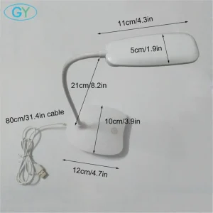 Đèn LED Để Bàn Có Thể Gập Lại Mờ Đèn Bàn Cảm Ứng DC5V Dùng Nguồn USB Để Bàn 6000K Đèn Ngủ Cảm Ứng Mờ Đèn Di Động - Hình 2
