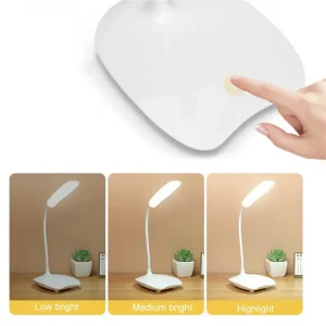 Đèn LED Để Bàn Dùng Nguồn USB Để Bàn Cảm Ứng Mờ Đèn Di Động 3 Màu Vô Cấp Mờ Bảo Vệ Mắt Phòng Ngủ Đèn Ngủ