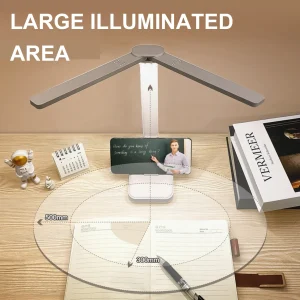 Đèn LED Để Bàn Sạc USB Đèn Bàn 3 Cấp Độ Điều Chỉnh Độ Sáng Cảm Ứng Để Bàn Bảo Vệ Mắt Có Thể Gập Lại Cho Phòng Ngủ Để Bàn - Hình 3