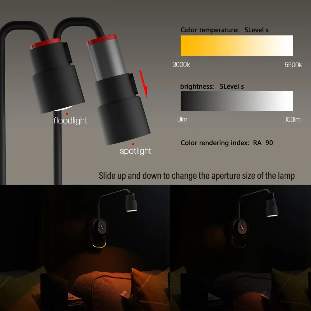 Đèn LED đọc sách có điều khiển từ xa Cảm ứng có thể điều chỉnh độ sáng Đèn bàn sạc USB Đèn ngủ cho phòng ngủ Đầu giường Văn phòng Nghiên cứu - Hình 2 Đèn LED đọc sách có điều khiển từ xa Cảm ứng có thể điều chỉnh độ sáng Đèn bàn sạc USB Đèn ngủ cho phòng ngủ Đầu giường Văn phòng Nghiên cứu - Hình 2