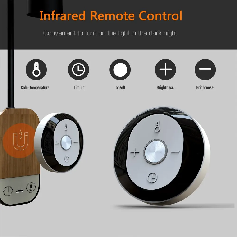 Đèn LED đọc sách có điều khiển từ xa Cảm ứng có thể điều chỉnh độ sáng Đèn bàn sạc USB Đèn ngủ cho phòng ngủ Đầu giường Văn phòng Nghiên cứu - Hình 4 Đèn LED đọc sách có điều khiển từ xa Cảm ứng có thể điều chỉnh độ sáng Đèn bàn sạc USB Đèn ngủ cho phòng ngủ Đầu giường Văn phòng Nghiên cứu - Hình 4