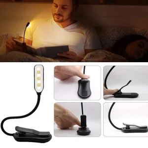 Đèn LED Đơn Giản Kẹp Giường Đèn Để Bàn Ánh Sáng Ban Ngày Linh Hoạt Đèn Làm Phòng Sạc Đèn Đọc Sách Ban Đêm Trong Nhà - Hình 2