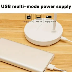 Đèn LED gấp gọn USB sạc nghiên cứu đọc sách đèn ngủ chế độ bảo vệ mắt phòng ngủ đầu giường quà tặng có thể điều chỉnh đèn bàn sáng tạo - Hình 3