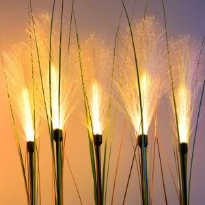 Đèn Led Mới Năng Lượng Mặt Trời Đèn Sậy Ngoài Trời Chống Thấm Nước Có Lông Sợi Quang Cắm Đất Đèn Sân Vườn Trang Trí Sân Vườn Bãi Cỏ Đèn - Hình 4