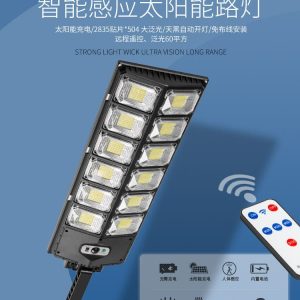 Đèn LED mới Xuất khẩu chói Đèn đường nhỏ Đèn đường hai hàng Đèn sân vườn năng lượng mặt trời Đèn đường cảm ứng chiếu sáng ngoài trời - Hình 4