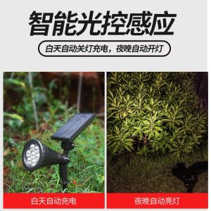 Đèn LED Năng Lượng Mặt Trời Bãi Cỏ Đèn Cắm Đất Đèn Spotlight Ngoài Trời Sân Vườn Chống Thấm Nước Phong Cảnh Sân Vườn Cắm Đất Đèn Cây - Hình 3