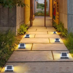 Đèn LED năng lượng mặt trời tích hợp lối đi thiết kế ánh sáng hoàn màu cao bước bước ánh sáng Đèn tường ngoài trời chống thấm nước Đèn lối đi - Hình 2