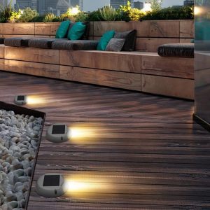 Đèn LED năng lượng mặt trời tích hợp lối đi thiết kế ánh sáng hoàn màu cao bước bước ánh sáng Đèn tường ngoài trời chống thấm nước Đèn lối đi - Hình 3