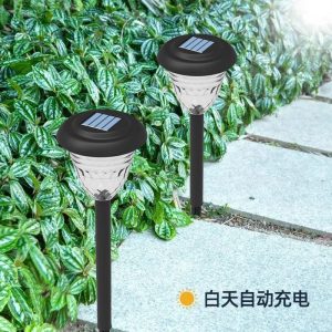 Đèn Led Ngoài Trời Chống Thấm Nước Năng Lượng Mặt Trời Đèn Sân Vườn Cắm Cỏ Ánh Sáng Và Bóng Đèn Biệt Thự Phong Cảnh Sân Vườn Con Đường Ánh Sáng RGB - Hình 4