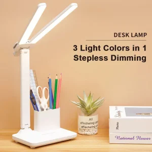 Đèn LED Sạc USB Để Bàn Vô Cấp Mờ Để Bàn Đa Năng Đèn Ngủ Cho Phòng Ngủ Đọc Sách Ánh Sáng Trắng - Hình 2