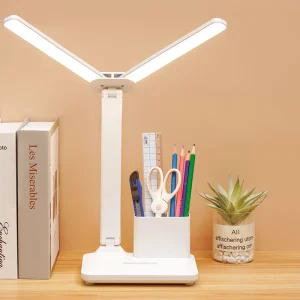 Đèn LED Sạc USB Để Bàn Vô Cấp Mờ Để Bàn Đa Năng Đèn Ngủ Cho Phòng Ngủ Đọc Sách Ánh Sáng Trắng