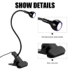 Đèn Led Tia Cực Tím Đèn Kẹp Ống Kim Loại Linh Hoạt Đèn UV USB Mini Gel UV Chữa Đèn Để Bàn Máy Sấy Móng Tay cho DIY Móng Tay Nghệ Thuật
