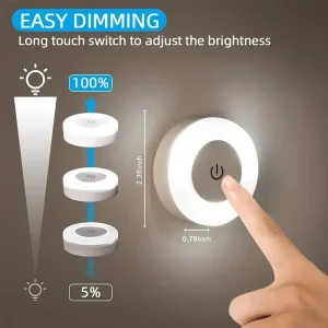 Đèn LED USB Cảm Ứng Cảm Biến Đèn Ngủ Nhà Bếp Phòng Ngủ Đèn Làm Đèn Để Bàn Đế Từ Đọc Đèn Chiếu Sáng Trong Nhà - Hình 2