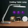 Đèn LED USB Để Bàn Có Thể Điều Chỉnh Độ Sáng Có Thể Gập Lại Chăm Sóc Mắt Đèn Văn Phòng Sạc Điều Khiển Cảm Ứng Vô Cấp Mờ Đèn Bàn Đọc Sách