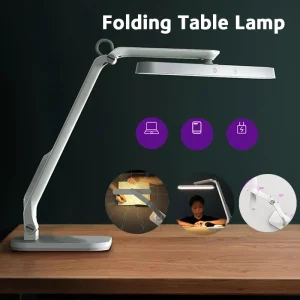 Đèn LED USB Để Bàn Có Thể Điều Chỉnh Độ Sáng Có Thể Gập Lại Chăm Sóc Mắt Đèn Văn Phòng Sạc Điều Khiển Cảm Ứng Vô Cấp Mờ Đèn Bàn Đọc Sách