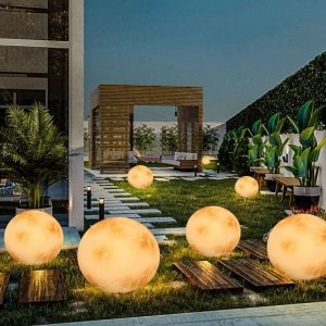 Đèn led vẽ tay Đèn mặt trăng Đèn bãi cỏ Đèn cảnh quan ngoài trời Đèn sân vườn tối giản hiện đại Đèn hành tinh năng lượng mặt trời - Hình 2