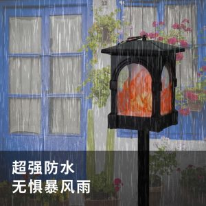 Đèn LED Xuất khẩu ngoài trời ngọn lửa năng lượng mặt trời ngọn đuốc Đèn chùm sân vườn sân bãi cỏ Đèn phong cảnh USB cabin ngọn lửa Đèn - Hình 2
