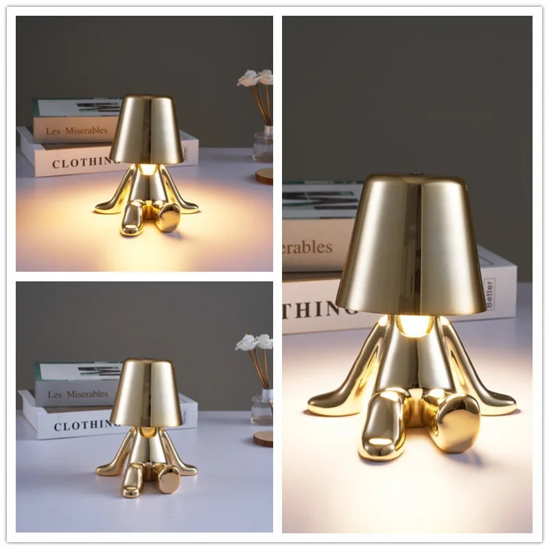 Đèn Little Golden Man Đèn Bàn Phòng Ngủ Cảm Ứng Đầu Giường Bầu Không Khí Chiếu Sáng Ban Đêm Trang Trí Để Bàn Trang Trí Thanh Nhà Nhà Hàng - Hình 2 Đèn Little Golden Man Đèn Bàn Phòng Ngủ Cảm Ứng Đầu Giường Bầu Không Khí Chiếu Sáng Ban Đêm Trang Trí Để Bàn Trang Trí Thanh Nhà Nhà Hàng - Hình 2