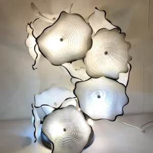 Đèn LONGREE LEDTable Đèn Thủy Tinh Murano Hoa Nghệ Thuật Đứng Điêu Khắc Cho Phòng Khách Phòng Ngủ Bắc Âu Trang Trí Để Bàn Cho Gia Đình Trong Nhà - Hình 4