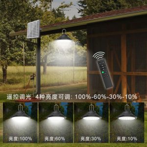Đèn lũ Đèn chùm năng lượng mặt trời lều cắm trại chống thấm nước với điều khiển từ xa có thể điều chỉnh thời gian làm mờ Đèn sân vườn Đèn ngủ nhỏ - Hình 3