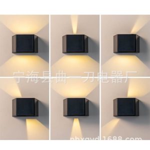 Đèn máy giặt tường ngoài trời Đèn LED chống thấm nước Đèn tường năng lượng mặt trời Sân tường ngoại thất ban công tường rào đặc biệt lên xuống Đèn chiếu - Hình 4