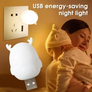 Đèn Mini USB Đèn Ngủ LED Không Dây Đèn Ngủ Sạc Phòng Ngủ Đầu Giường Nhà Bếp Đèn Hoạt Hình Trang Trí Đèn Bàn Cho Trẻ Em Quà Tặng - Hình 2
