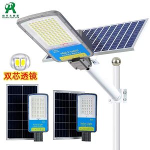 Đèn Mô hình kỹ thuật Đèn đường ngoài trời chia bàn chải đánh răng mô hình hộ gia đình nông thôn mới LED công suất cao Đèn đường năng lượng mặt trời sân