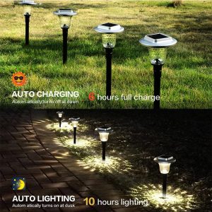 Đèn Mới bãi cỏ năng lượng mặt trời Đèn led cắm đất Đèn năng lượng mặt trời sân vườn ngoài trời cắm bãi cỏ Đèn RGB - Hình 3