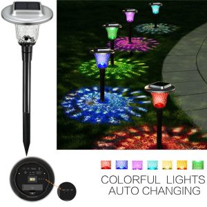 Đèn Mới bãi cỏ năng lượng mặt trời Đèn led cắm đất Đèn năng lượng mặt trời sân vườn ngoài trời cắm bãi cỏ Đèn RGB