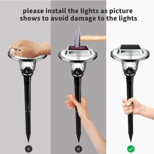 Đèn Mới bãi cỏ năng lượng mặt trời Đèn led cắm đất Đèn năng lượng mặt trời sân vườn ngoài trời cắm bãi cỏ Đèn RGB - Hình 4