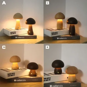 Đèn Mới Nấm LED Nhỏ Đèn Ngủ INS Sáng Tạo Bầu Không Khí Trang Trí Phòng Ngủ Đầu Giường Đèn Ngủ Cảm Ứng Đèn Ngủ - Hình 4