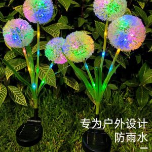 Đèn Mới ngoài trời năng lượng mặt trời bồ công anh hành xanh bóng Đèn phong cảnh cây xanh sân vườn trang trí ban công - Hình 2