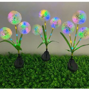 Đèn Mới ngoài trời năng lượng mặt trời bồ công anh hành xanh bóng Đèn phong cảnh cây xanh sân vườn trang trí ban công - Hình 3