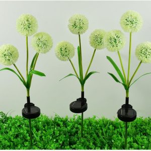 Đèn Mới ngoài trời năng lượng mặt trời bồ công anh hành xanh bóng Đèn phong cảnh cây xanh sân vườn trang trí ban công - Hình 4