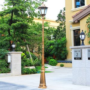 Đèn Mới Phong Cách Châu Âu Đèn Sân Vườn Ngoài Trời Chống Thấm Nước Sân Vườn Công Viên Biệt Thự Cộng Đồng Đèn Đường Ren Lục Giác Sân Vườn Bãi Cỏ Đèn - Hình 3